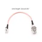 Кабель с гнездовым разъемом типа F на гнездо CRC9, прямоугольный RG316, 15 см, для модема HUAWEI UHF, гнездо на гнездо BNCSMA на CRC9-TS9