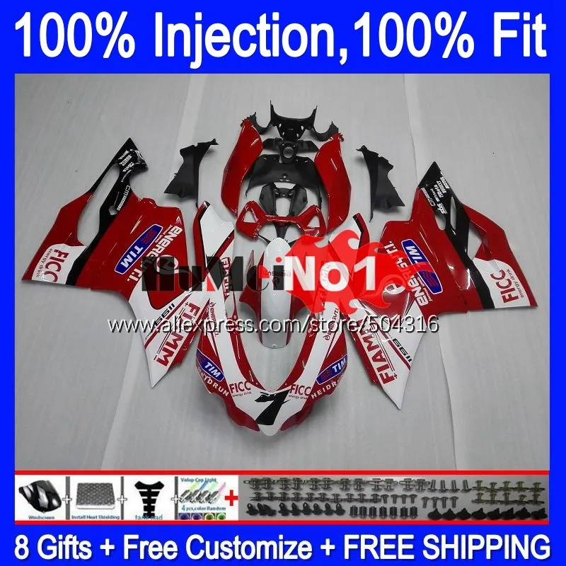 

Injection For DUCATI Panigale 899 1199 S 1199R white red hot 120MC.15 899S 12 13 14 15 16 1199S 2012 2013 2014 2015 2016 Fairing