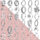 2021 модное кольцо 925 Серебряные штабелируемые кольца бесконечный цветок принцесса Wishbone кольца в форме сердца женские кольца на палец