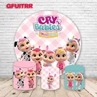 GFUITRR кричащий ребенок Волшебные слезы круглый фон для фотосъемки день рождения ребенок душ фото фон розовый круг фото стенд опора