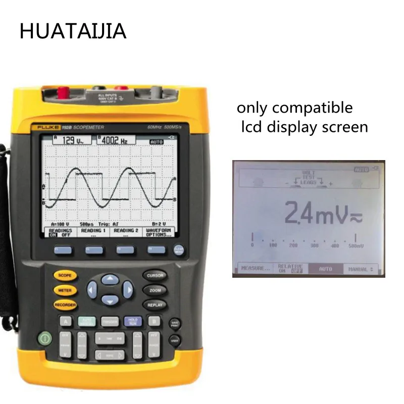 Pantalla lcd para FLUKE scopemmeter 192B, pantalla lcd compatible con FLUKE 192b, pantalla FLUKE192blcd, retroiluminaci&oacute;n led-0