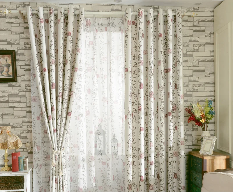 Китайский стиль занавески высокого качества для гостиной затенение сгусток