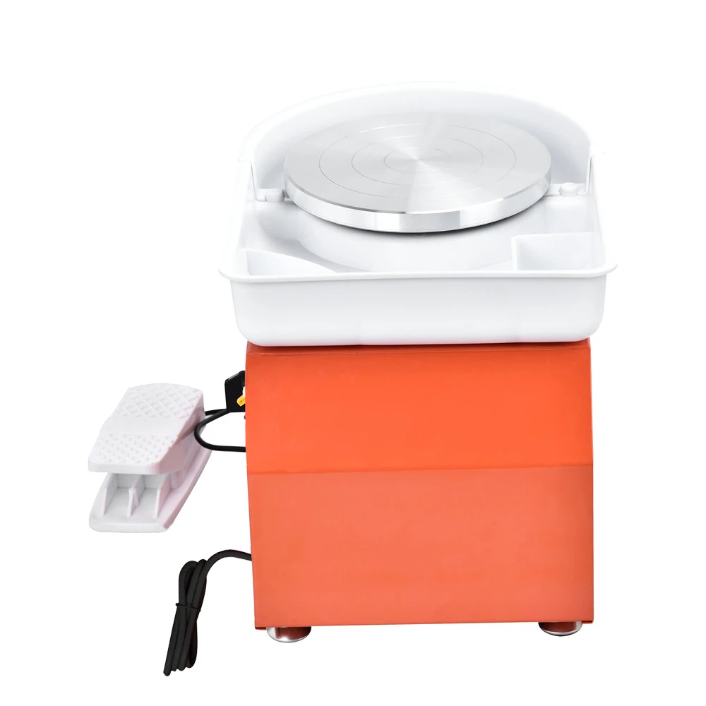 Rueda de alfarer&iacute;a el&eacute;ctrica de 25CM y 350W para el hogar, m&aacute;quina para hacer macetas, trabajo de cer&aacute;mica, bricolaje, herramientas para arcilla, trabajo escolar de cer&aacute;mica-3