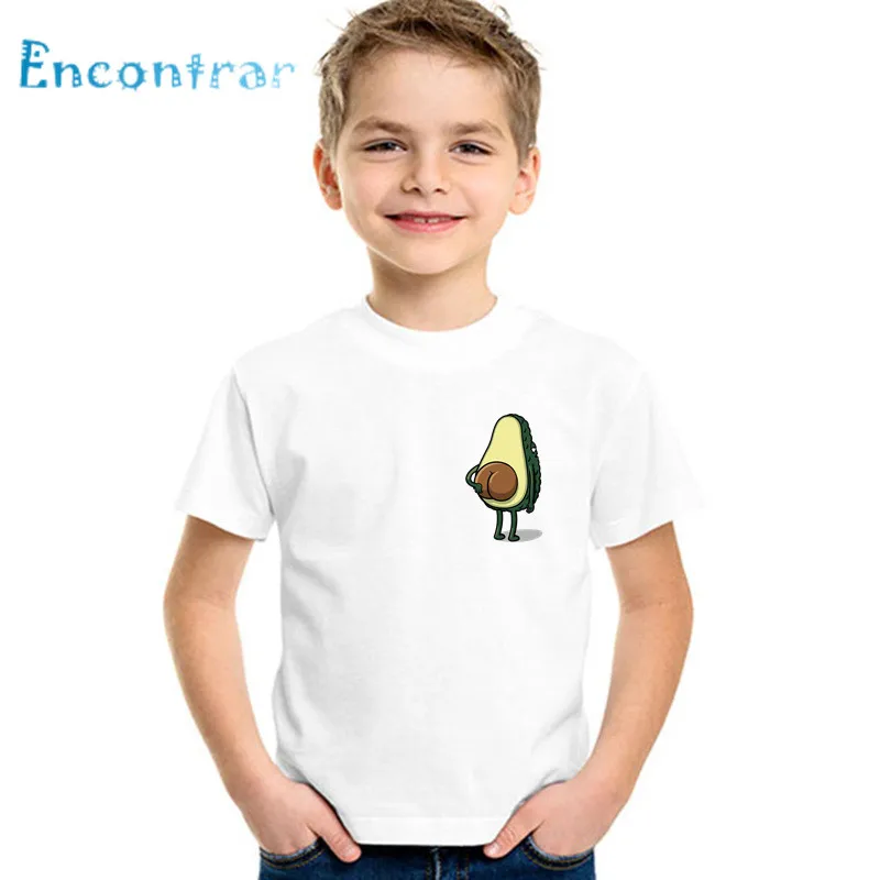 Футболка для мальчиков и девочек с принтом авокадо кошки вегана детская