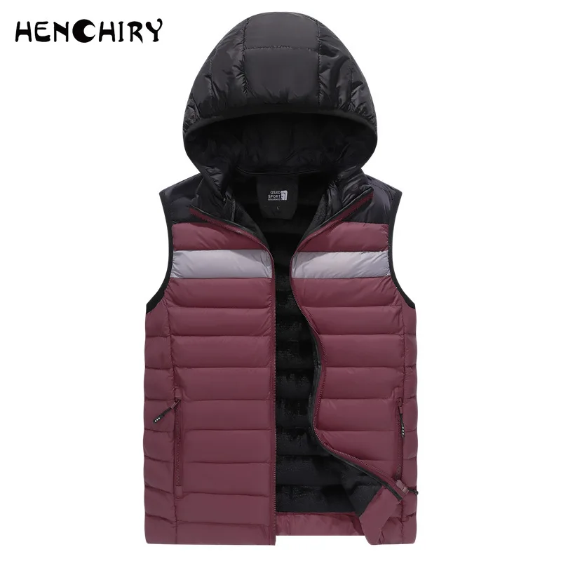 

HENCHIRY европейский и американский Зимний новый стиль жилет плюс бархат утепленная теплая трендовая куртка с капюшоном мужская куртка