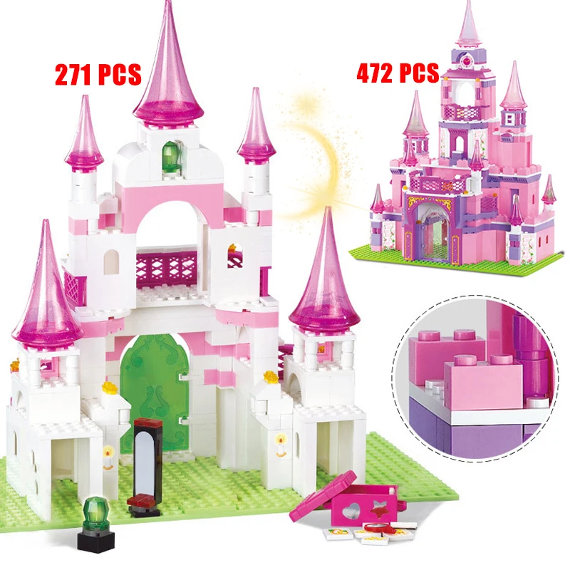 

472 шт. новый город девушка принцесса замок фантазия дворцовый друг вилла модель строительный блок кирпич ремесло детская игрушка подарок