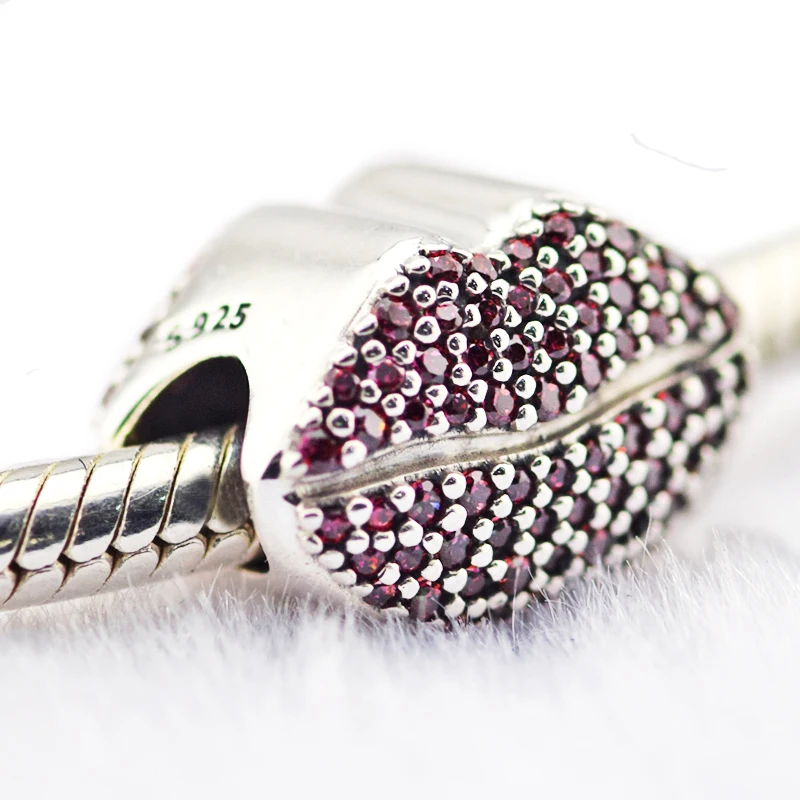 Fit PANDORA браслет Шарм DIY бусины для изготовления ювелирных изделий поцелуй больше