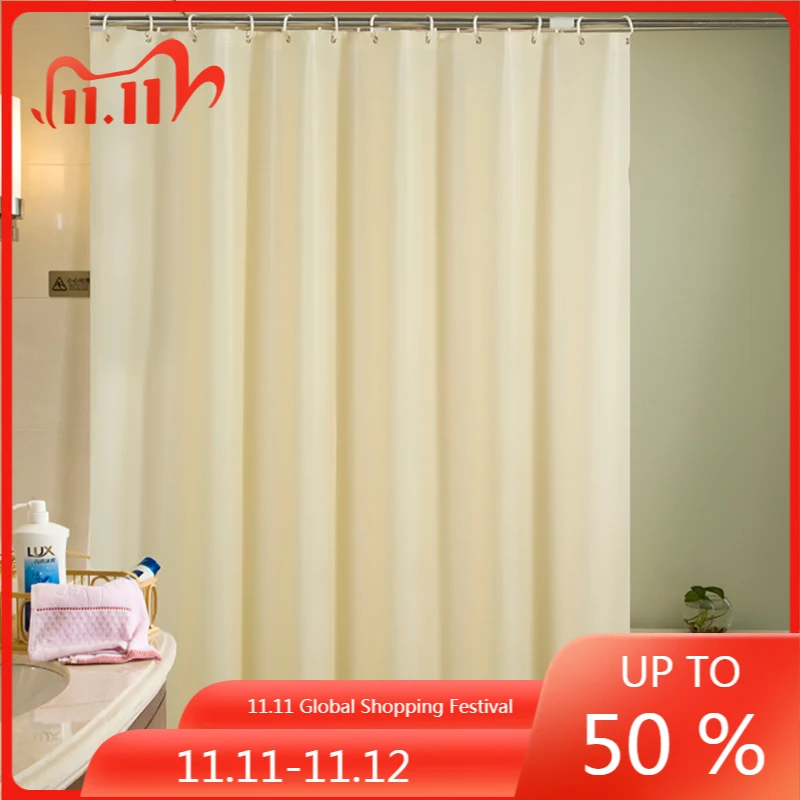 Плотная душевая занавеска PEVA базовая прочная водонепроницаемая фотозанавеска с