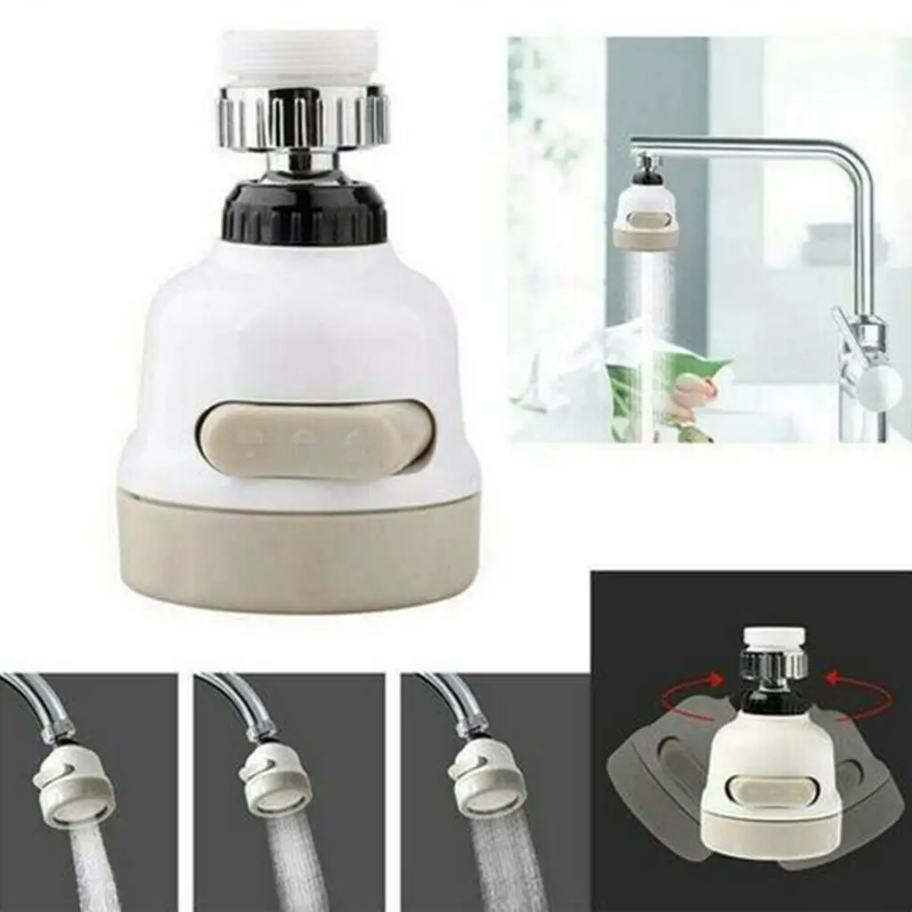 

Kitchen Tap Head 360°Rotatable Faucet Spray Head Tap Splash Filter Nozzle 3 Mode