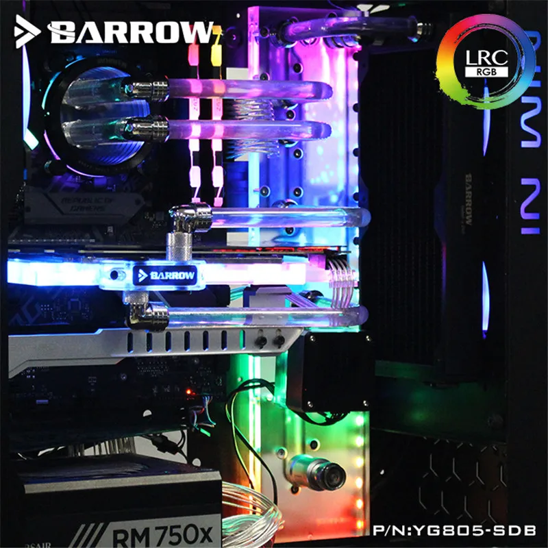 

Barrow water cooler PC distro plate for IN WIN 805/805 dynamic chassis, waterway board deflector 12V/5V MB SYNC YG805-SDB