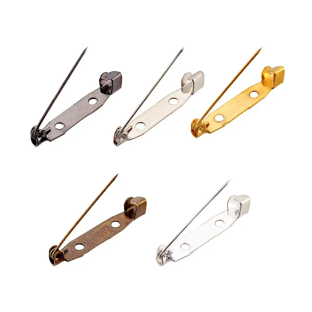 100 шт. железная брошь булавка для безопасной задней панели разноцветное