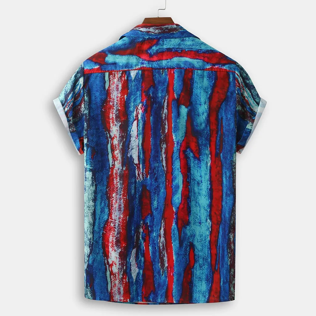 Гавайская пляжная рубашка с коротким рукавом для мужчин лето 2019 модные