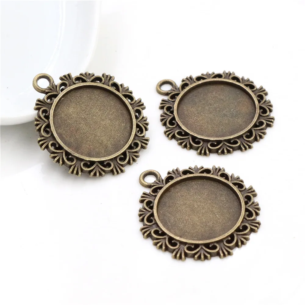 10 шт 20 мм Внутренний размер античное посеребренное и бронзовое покрытие цвета