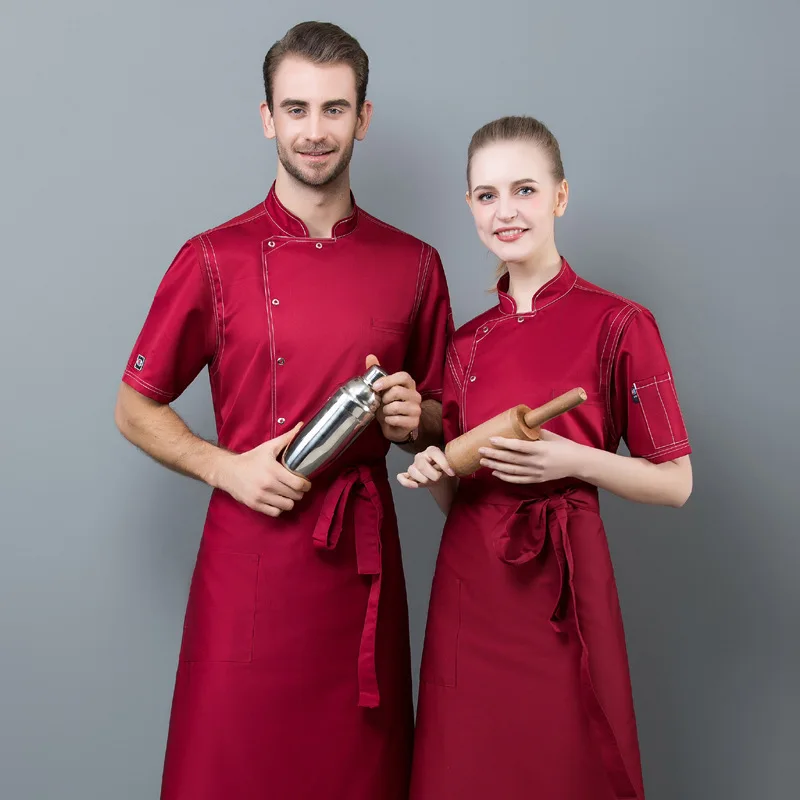 Форма шеф-повара с длинным рукавом для отеля ресторана кухни короткими рукавами
