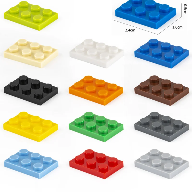 

50Pcs/Lot Building Blocks Part Plate Bricks 2*3 Dots Compatible with 3021 Children MOC DIY Educational Creative Assembly Toys