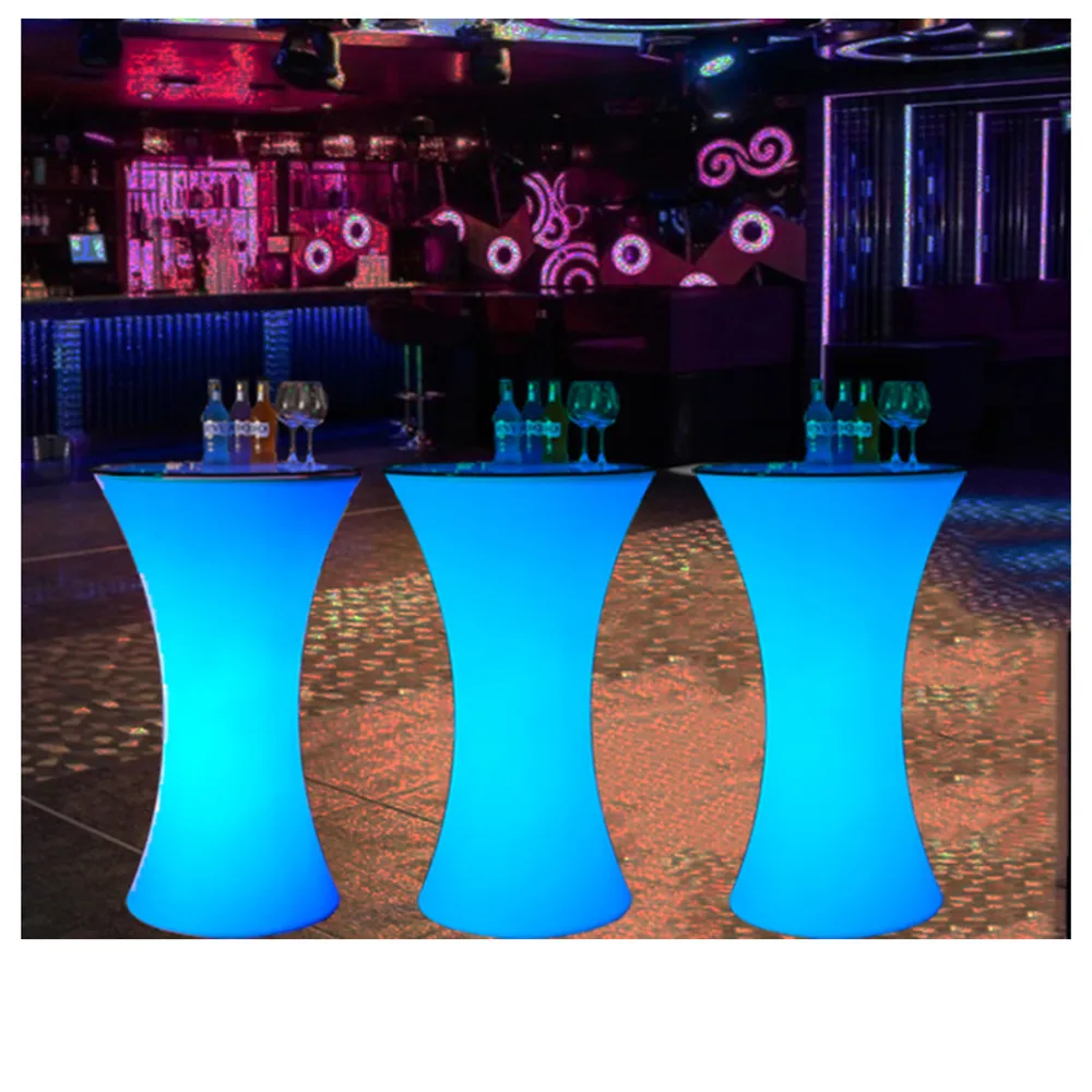 110 см Круглый перезаряжаемый светодиодный светящийся коктейльный стол