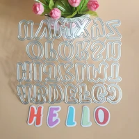 new 26 english letters with background cutting dies diy scrapbook embossed card making photo album decoration handmade craft