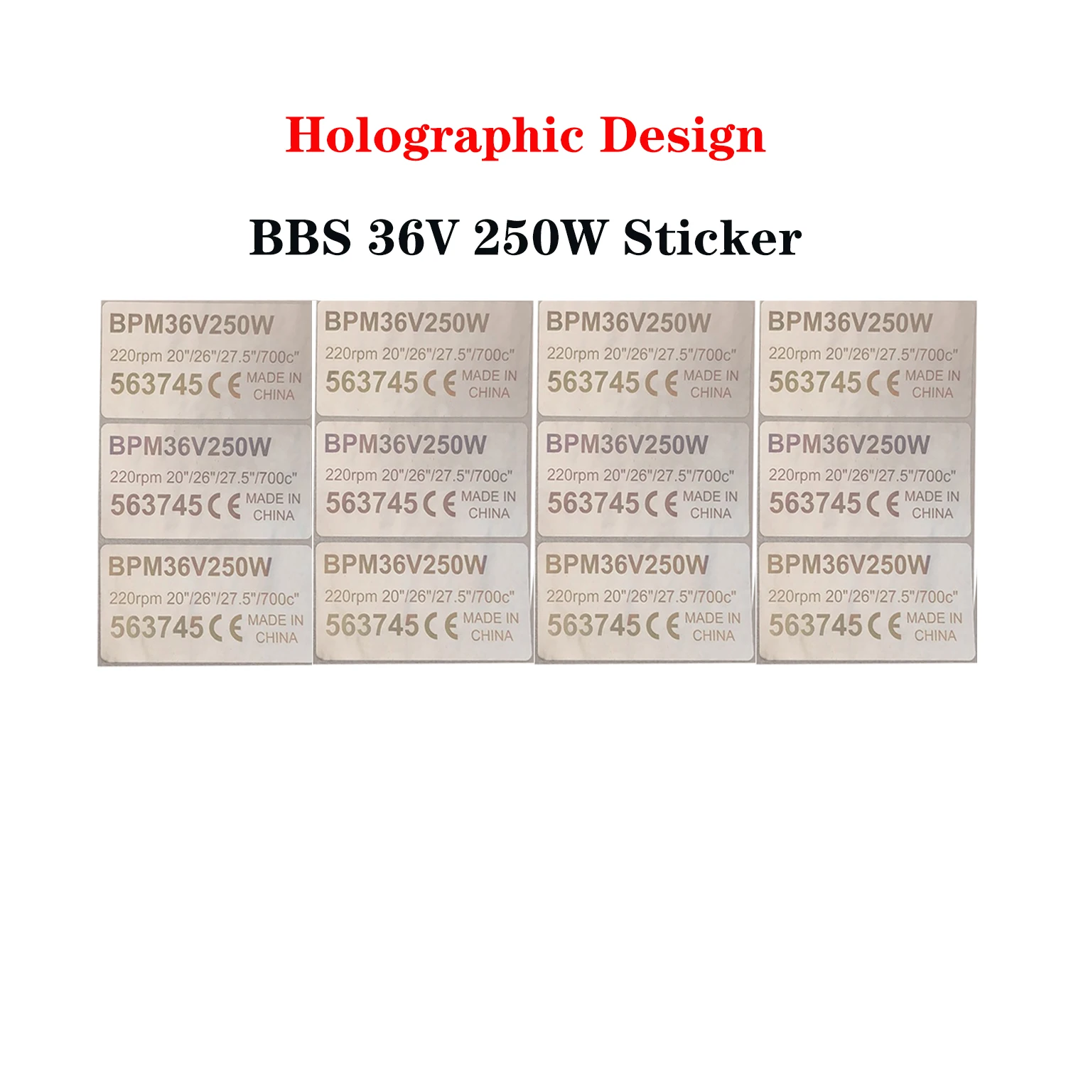36V 250W Mid Drive Motor Sticker Electric Bicycle Conversion Kit for HUB Wheel Dirve eBike Holographic Design | Спорт и развлечения