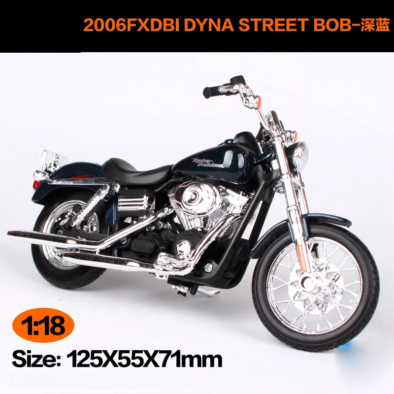 

Maisto 1:18 Harley Davidson 2006FXDBI DYNA STREET BOB Motorcycle metal model Toys For Children Birthday Gift Toys Collection