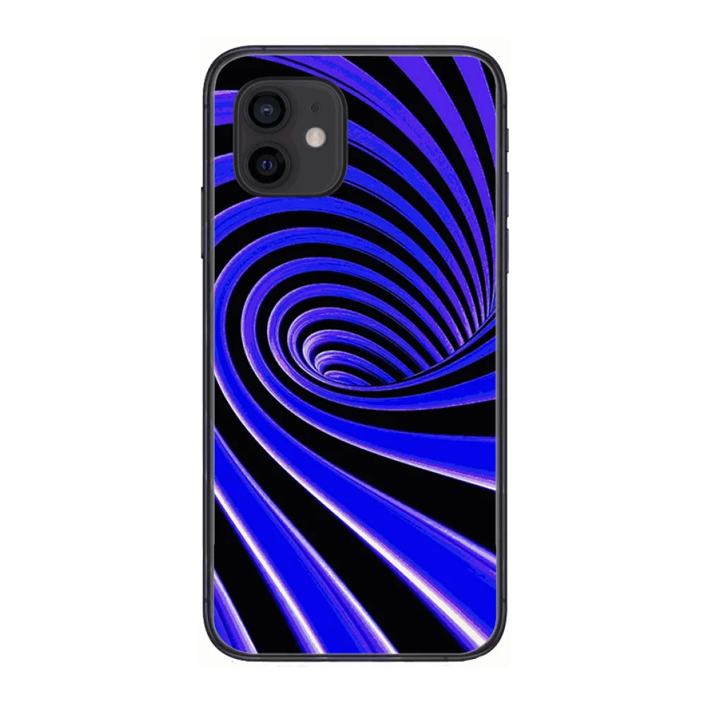 

Vision Attract Style Phone Case cover For iphone 12 pro max 11 8 7 6 s XR PLUS X XS SE 2020 mini black cell shell