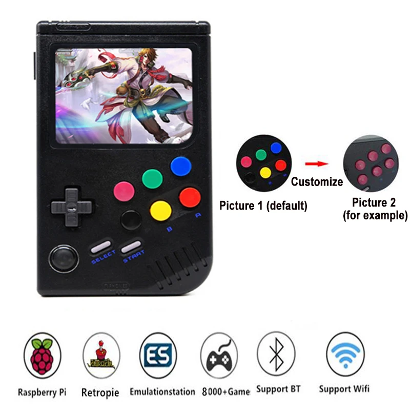 Портативная игровая ретро консоль LCL Pi Boy Raspberry 3B/3A + для Game игровой плеер со
