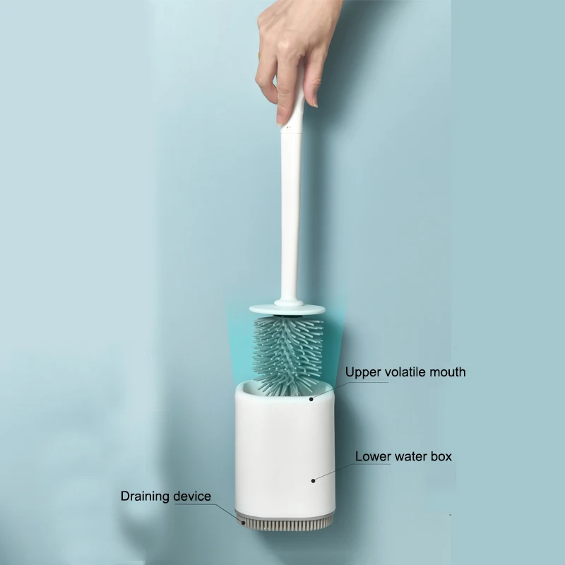 toilet brush holder wall mounted set creative toilet brush long handle no dead corner cleaning brush bathroom cleaning kit free global shipping