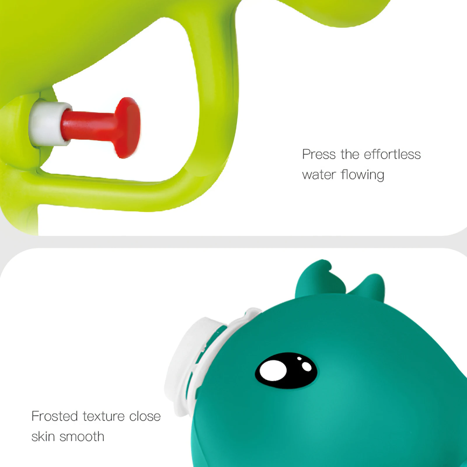 

3pcs 250ml Bathing Spraying Water Pea-Shaped Water Gun Toy Cartoon Bathtub Long Shooting Distance For Summer Outdoor Water Pool