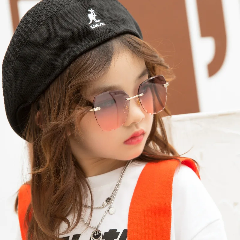 Детские солнцезащитные очки 9930 Европейская и американская мода с обрезными