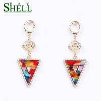 shell bay 2020 boholong earrings jewelry women minimalist fashion earrings cute small earings girls wholesale simple cc earring