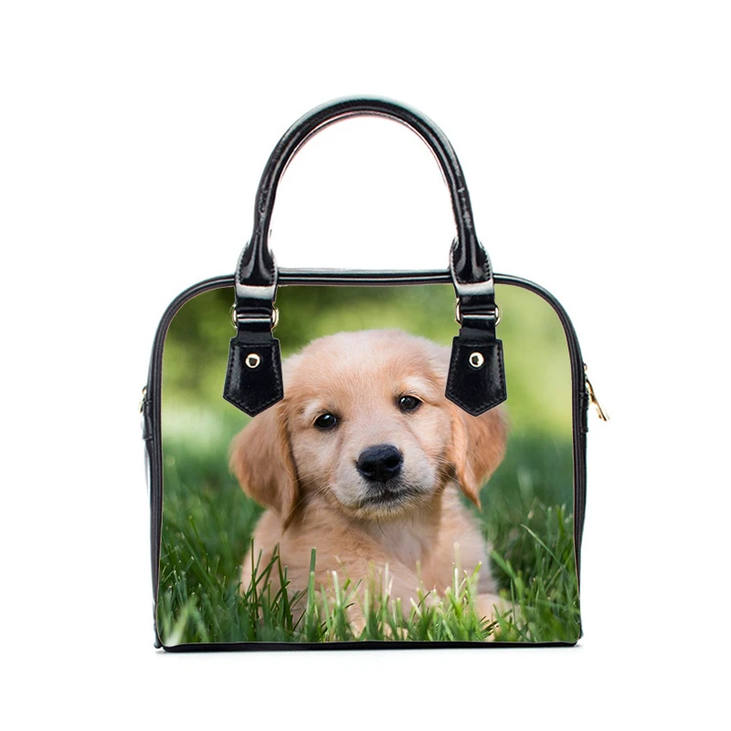 

Женские сумки через плечо из искусственной кожи золотого ретривера, новинка, индивидуальная Милая женская сумочка с собачкой, оптовая прод...