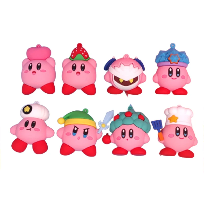 

Аниме кавайные Мультяшные игрушки Kirby Коллекционные Фигурки настольные украшения Аниме периферийная модель из ПВХ кукла для девочек игруш...