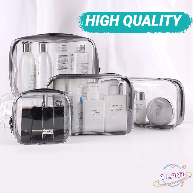 

SWT Beautician Cosmetic Bag Beauty Case Toiletry Bag Wash Bags Transparent PVC Storage Bags Travel Organizer Clear Makeup Bag