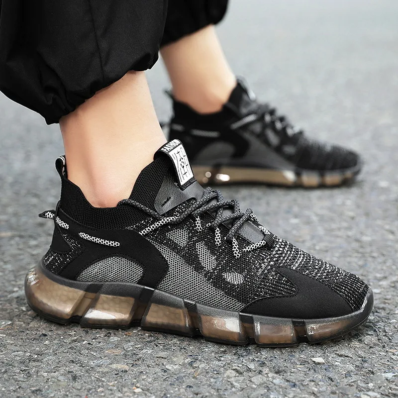 

Men's Shoes Vulcanized Fashion Shoes 2021 Summer New Flying Woven Breathable Korean Style Fashion Student Casual Men's Sneakers