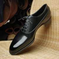 2021 new men fashion business casual high end dress shoes handmade black pu two stage square toe lace up oxford shoes 7kg544