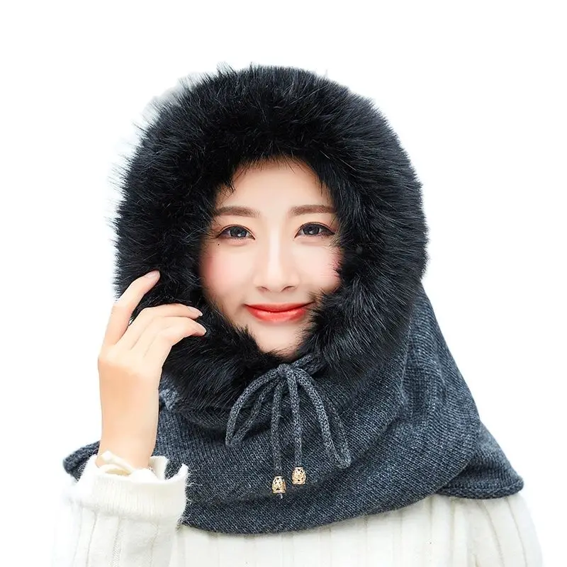 2019 женские многофункциональный шарф шапка из шерсти и кашемира вязаный даже