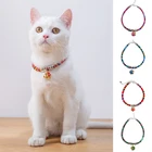 Милые регулируемые этнические ошейники для кошек с колокольчиком для маленьких собак котят ошейник с принтом для домашних животных в богемном стиле этнические Аксессуары для кошек