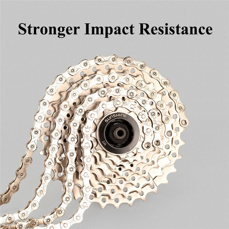 

For 6/7/8 MTB Speed Bike Chain Hybrid Mountain Bike Anti-Rust 116 Durable Steel Links