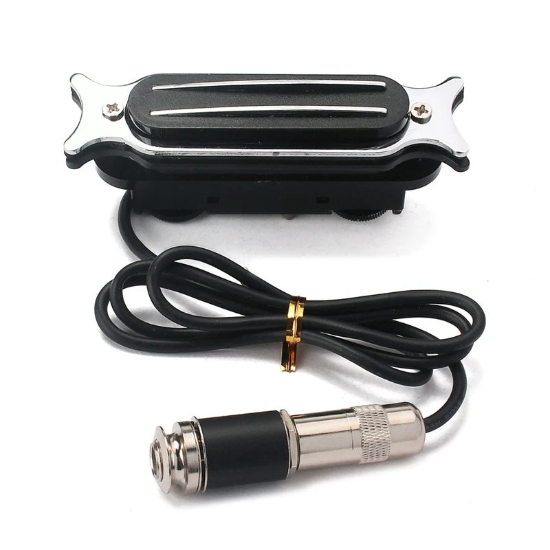 

Noiseless Dual Coil Acoustic Guitar Soundhole Pickup Magnetic with Active Power Jack