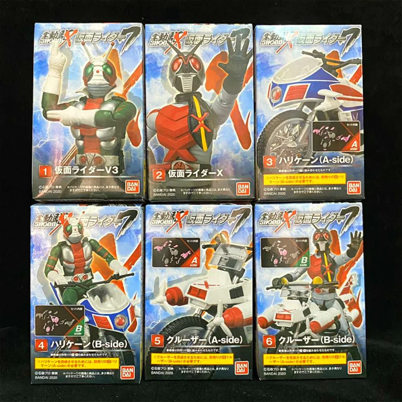 

Bandai оригинальная японская аниме мини модель маленький размер коробка игрушка Kamen Rider X7 V3 X SHODO-X 7 патрульный мотоцикл