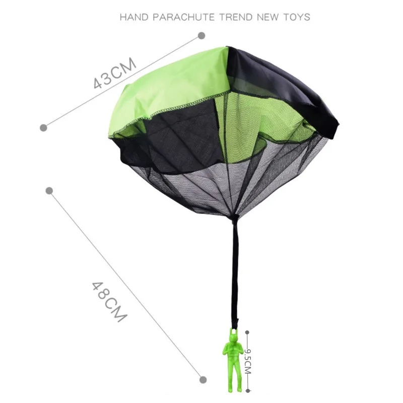 kids hand throwing parachute toy for childrens educational parachute with figure soldier outdoor fun sports play game kids game free global shipping