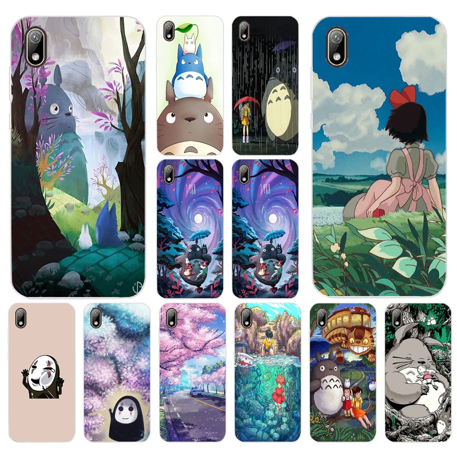 30 милый Силиконовый ТПУ защитный чехол Totoro для телефона Huawei Y5 Y6 Y7 Prime 2019 мягкий