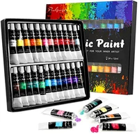 12ml professional acrylic paint for fabric set for drawing 24 colors waterproof fabric paints wall pigment set art supplies for