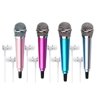 portable 3 5mm stereo studio mic ktv karaoke mini microphone for cell phone laptop pc desktop small size mic