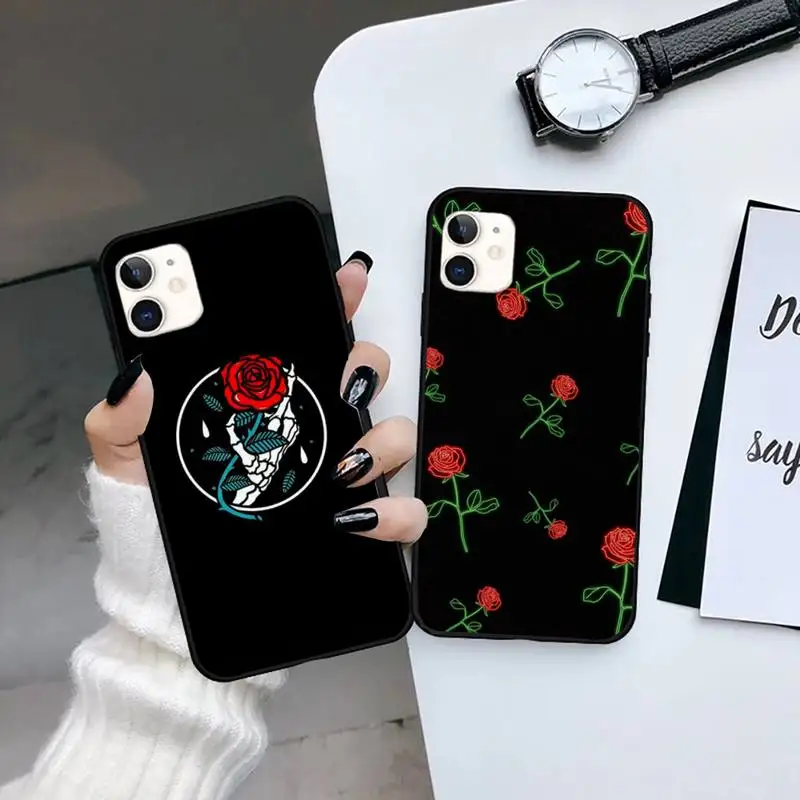 Светящийся розовый в темноте чехол для телефона iPhone 7 8 11 12 Pro X XS XR Samsung A S 6 9plus 10plus 21s