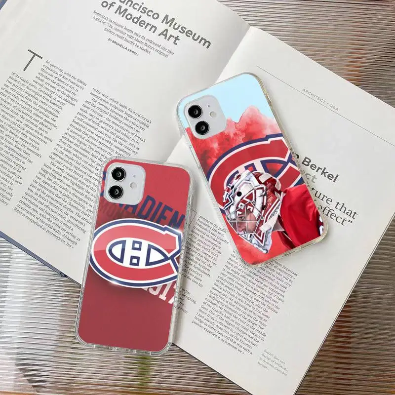

Montreal Ice Hockey Canadien Phone Case For iphone 7 8 plus x xr xs 11 12 mini pro max transparent nax fundas cover