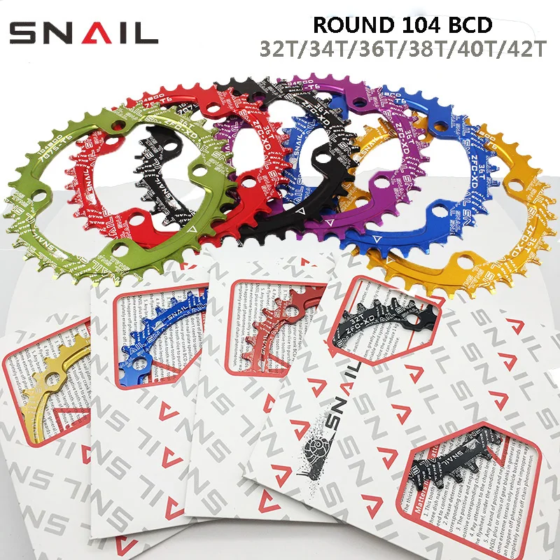 Круглая узкая широкая звезда Snail горный велосипед 104BCD 32T 34T 36T 38T 40T 42T кривошипная
