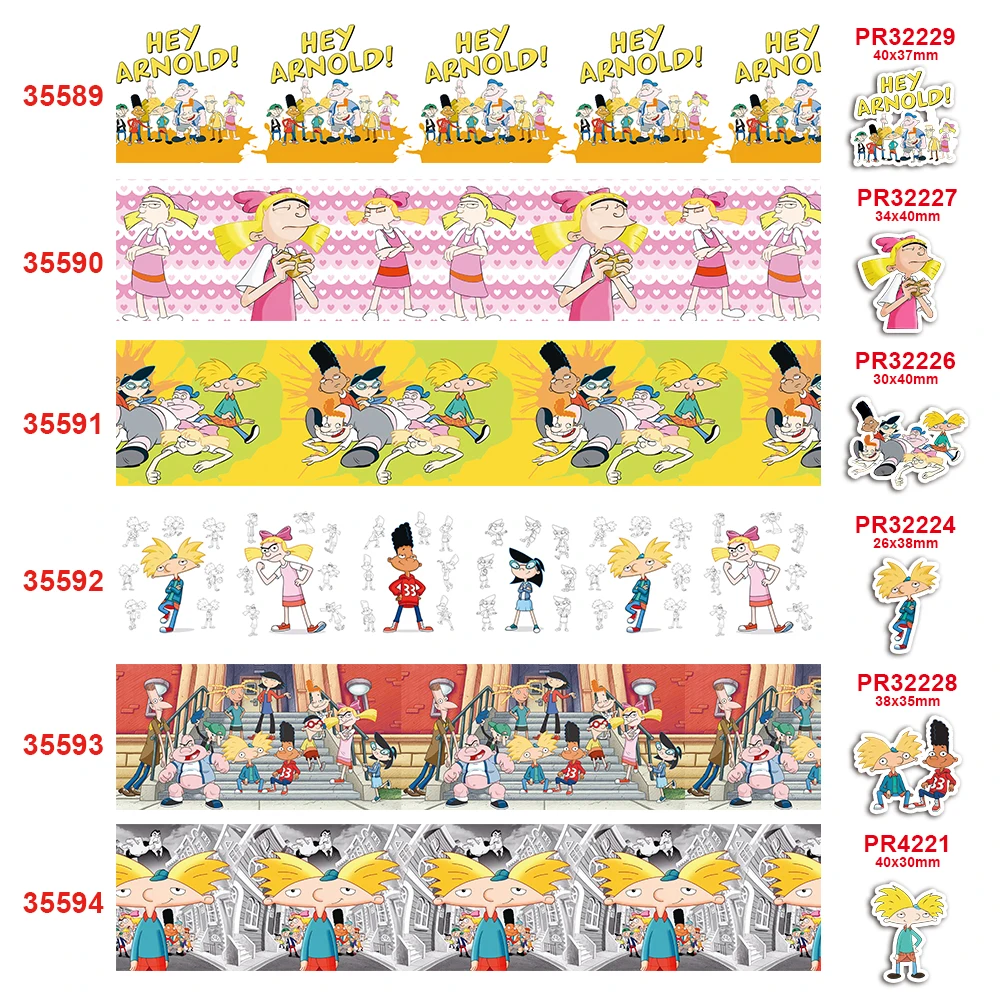 Бесплатная доставка 50 ярдов в размер мультфильм ленты напечатаны корсажная