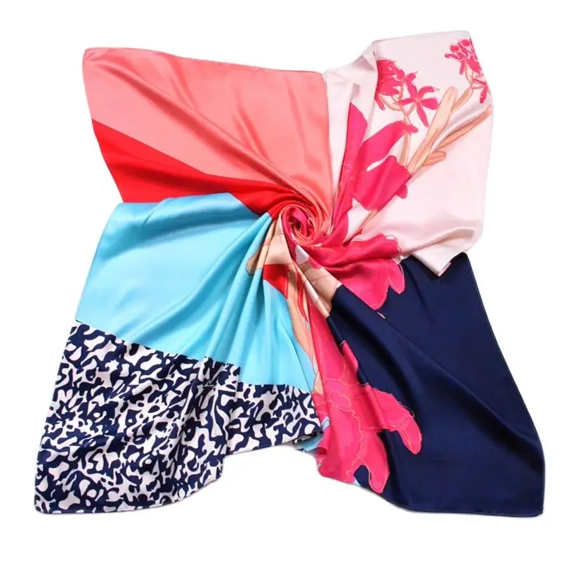 [BYSIFA] розовый шелковый шарф шаль мусульманские женские головные шарфы для весны и