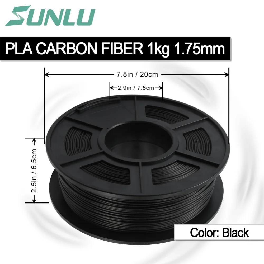 pla 1 75mm 1kg carbon fiber filament 3d printer filamento pen resin plastic original printing material 2 2 lbs sublimation diy free global shipping