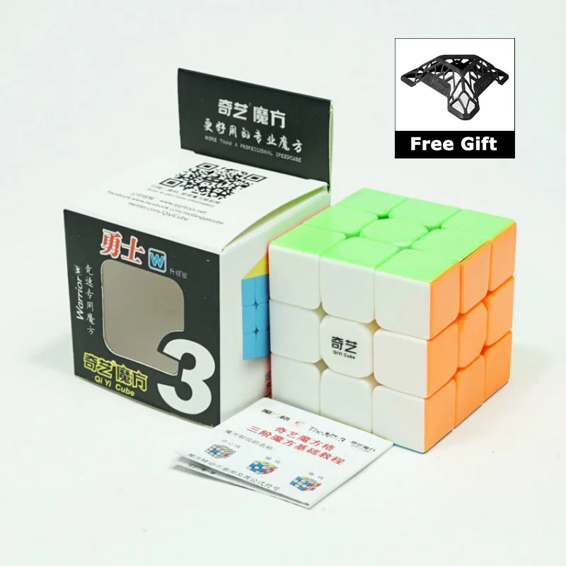 

QIYI Warrior W Stickerless Magic Cube 3x3x3 Speed Puzzle Educational Stress Reliever Toys for Adult cubo magico with Bracket